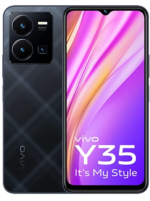 Vivo Y35 (Agate Black, 8GB RAM, 128GB Storage)